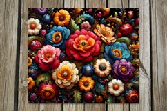 Flowers, black background | 8 tumbler Sublimation designs Product Image 8