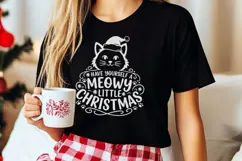 Have Yourself A Meowy Little Christmas Svg, Cat Lover Svg. Product Image 7