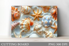 Sea Cutting Board Design. Seashell Kitchen Cutting Board Product Image 1