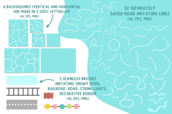 Christmas village map creator. Winter clipart and scenes kit Product Image 8