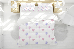 Balloons Watercolor Seamless Patterns Pink Purple Blue Product Image 8