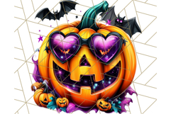 Pumpkin Party Halloween Clipart PNG, Cute Spooky Elements Product Image 4