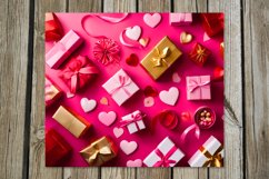 3d black &amp; pink Hearts | Skinny tumbler sublimation designs Product Image 4