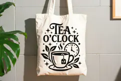 Tea O' Clock Svg, Tea Lover Svg, Tea Time Svg, Tea Cup Svg. Product Image 9