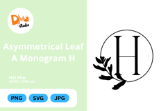 Asymmetrical Leaf Monogram Product Image 1