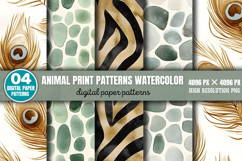Animal Print Patterns Watercolor Digital Background Paper PN Product Image 9