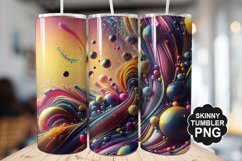 Colored Water Drops Tumbler Warp - Tumbler PNG Design Product Image 1