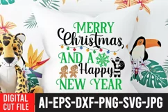 Merry Christmas And a Happy New Year SVG Cut File Product Image 2