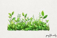 Watercolor Grass Borders Clipart PNG Product Image 1