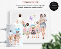 Curvy Family Clipart Portrait Creator Product Image 7