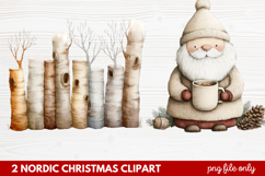 2 Nordic Christmas Clipart | Scandinavian Holiday PNG Product Image 1