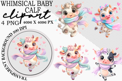 Whimsical Baby Calf Clipart Product Image 1