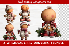 Whimsical Christmas Clipart | Cute Festive Holiday PNG Product Image 1