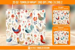 Hen Tumbler Wrap Designs, Sublimation Wrap Product Image 1