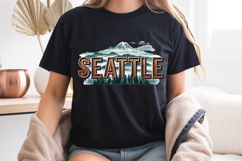 Seattle PNG, Washington Space Needle Mountain Sublimation Product Image 8