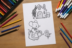 Cottagecore Mouse Clipart PNG SVG Product Image 6