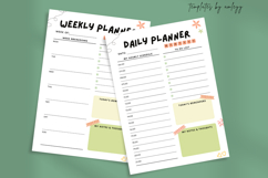 Cute Daily &amp; Weekly Planner Template |Aesthetic Pastel Canva Product Image 2