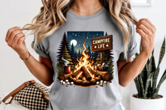 Campfire Life PNG, Night Camping &amp; S'mores Sublimation Product Image 8