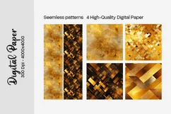 Golden Luxury Digital Papers Marble and Glitter digital Product Image 2
