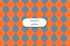 Yellow Blue Harlequin Seamless Diamond Pattern Product Image 1