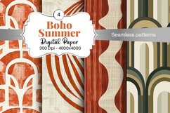 Summer Boho digital paper Seamless backgrounds Product Image 2