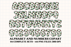 Christmas Alphabet png clipart, christmas letters doodle Product Image 2