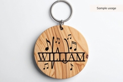 Music Split Monogram SVG Bundle AZ | Musical Notes Product Image 8