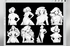 70 Procreate Retro-Futurism Stamp Brushes Product Image 2