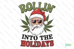 Retro Christmas Rollin' Into The Holidays Sublimation PNG Product Image 1