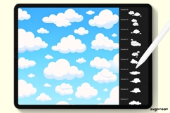 Storm and Cloud Procreate Brushes | Weather | Stamps Product Image 6
