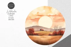 Autumn clipart, Harvest moon clipart, fall clipart Product Image 1