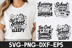 Funny Back To School Quotes T Shirt Design SVG PNG Product Image 1