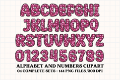 Valentine Alphabet Clip Art, valentines day letters doodle Product Image 2