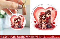 Dog Valentine&#039;s Day Keychain Sublimation Bundle Product Image 9