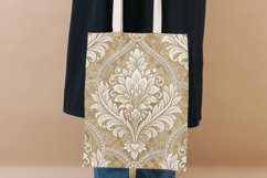 Caramel Cream Toile Digital Paper Pack, Vintage Floral Toile Product Image 7