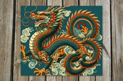 Chinese dragon | 8 Retro Skinny tumbler sublimation designs Product Image 8