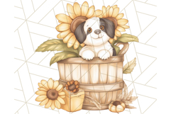 Rustic Sunflower Clipart, Soft Country Farmhouse Florals Png Product Image 4