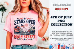 Stars Over Main Street PNG | 4th July Sublimation Product Image 2