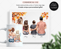 Family on the Bench DIY Clipart Portrait Creator Product Image 7