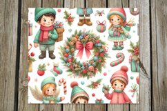 Christmas pattern | 8 retro Xmas Sublimation Tumbler Designs Product Image 8