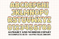 Unicorn Alphabet png clipart, unicorn letters doodle Product Image 2