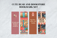 Cute Bear and Bookstore Bookmark Set,Cozy Bookshop Art Product Image 8