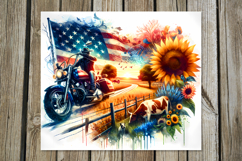 Motorcycle patriot | 4 Skinny tumbler sublimation designs P2 Product Image 4