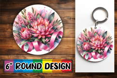 Sweet Keychain Designs for Gifts PNG, Flowers Product Image 1
