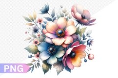 Flowers Sublimation - Clipart PNG Design Product Image 1