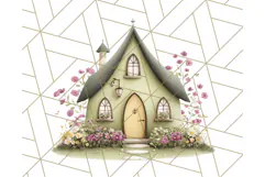 Whimsical Cottagecore Cottage PNG Clipart, Fairy House Png Product Image 4