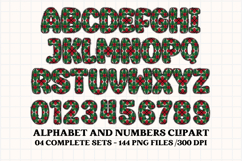 Christmas Alphabet png clipart, christmas doodle letters Product Image 2