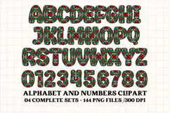 Christmas Alphabet png clipart, christmas doodle letters Product Image 2