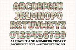 Christmas Alphabet png clipart, christmas letters doodle Product Image 2