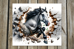 Horse &amp; wall | 8 skinny tumbler Sublimation designs Product Image 8